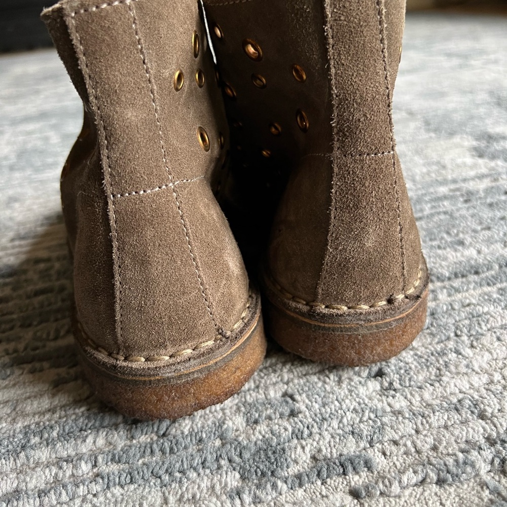 J Crew Desert Boot Womens 8.5 Brown Suede Lace Up Crepe Sole Made In Italy - Picture 4 of 9